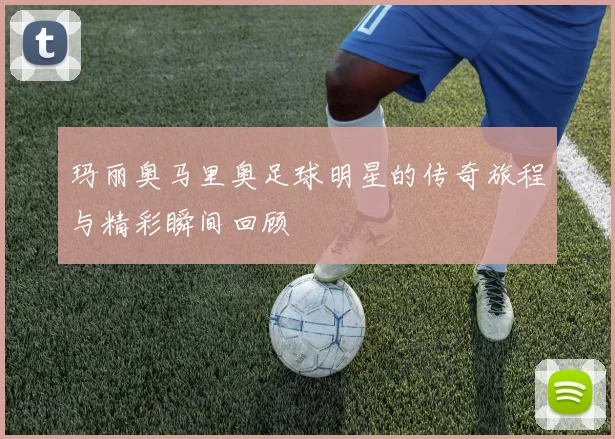 玛丽奥马里奥足球明星的传奇旅程与精彩瞬间回顾